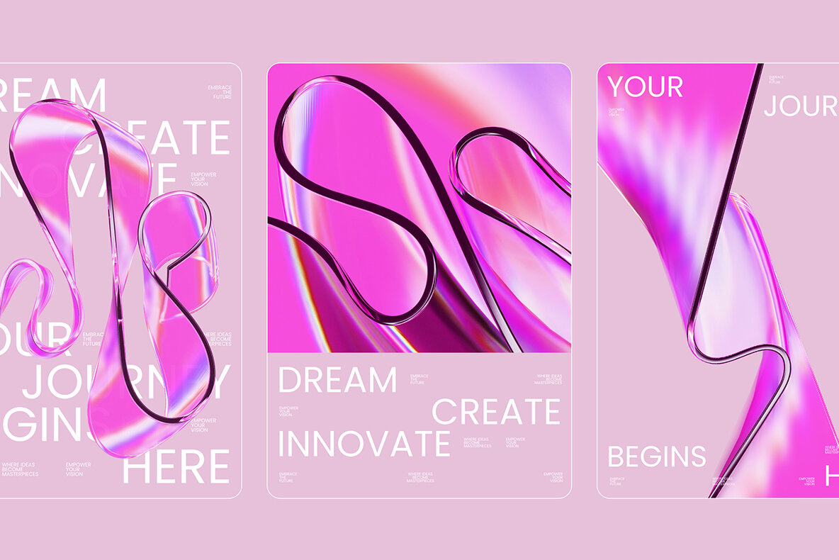 3D Ribbon Glass 108 illustrations 4