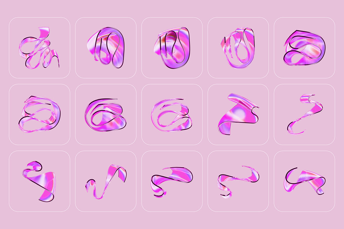 3D Ribbon Glass 108 illustrations 5