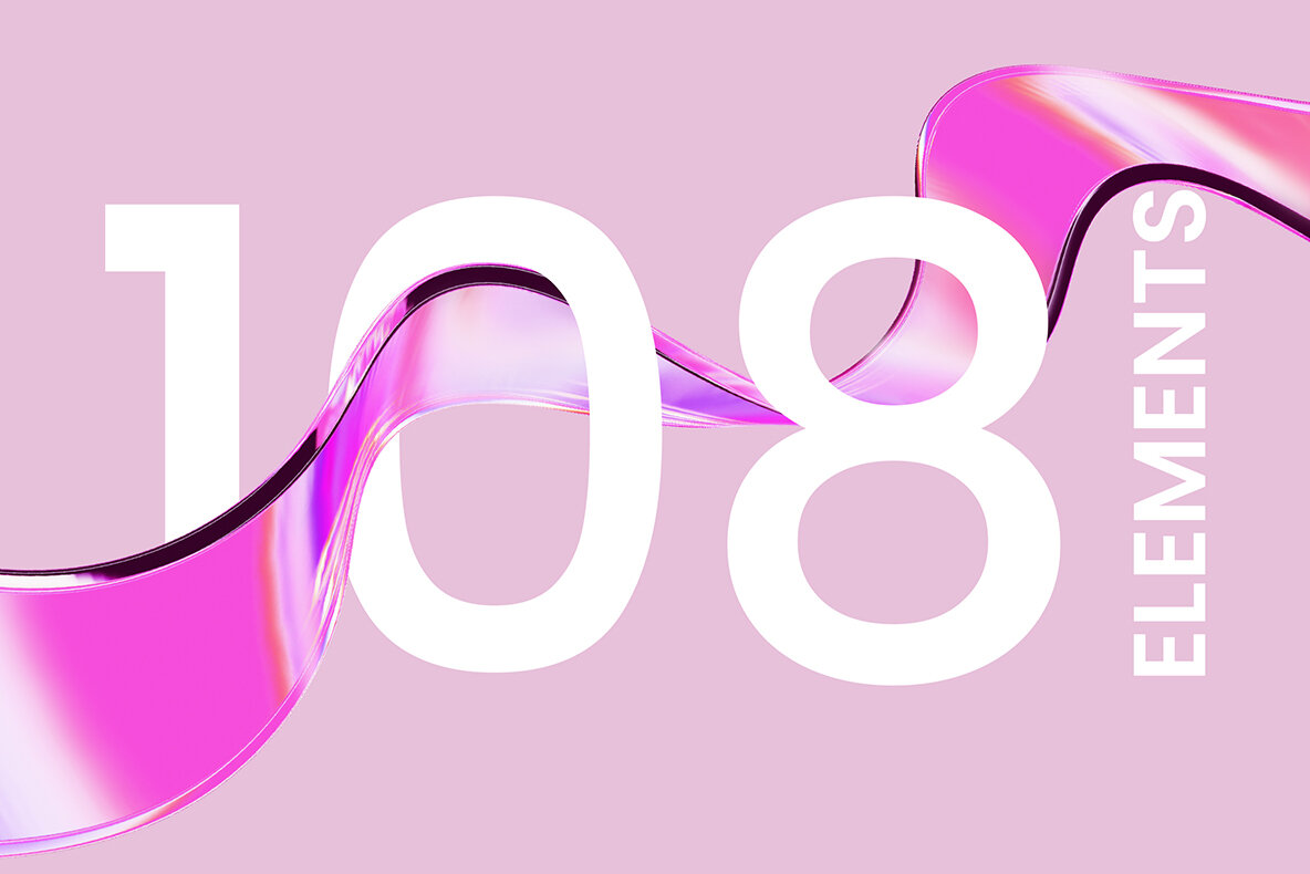 3D Ribbon Glass 108 illustrations 6