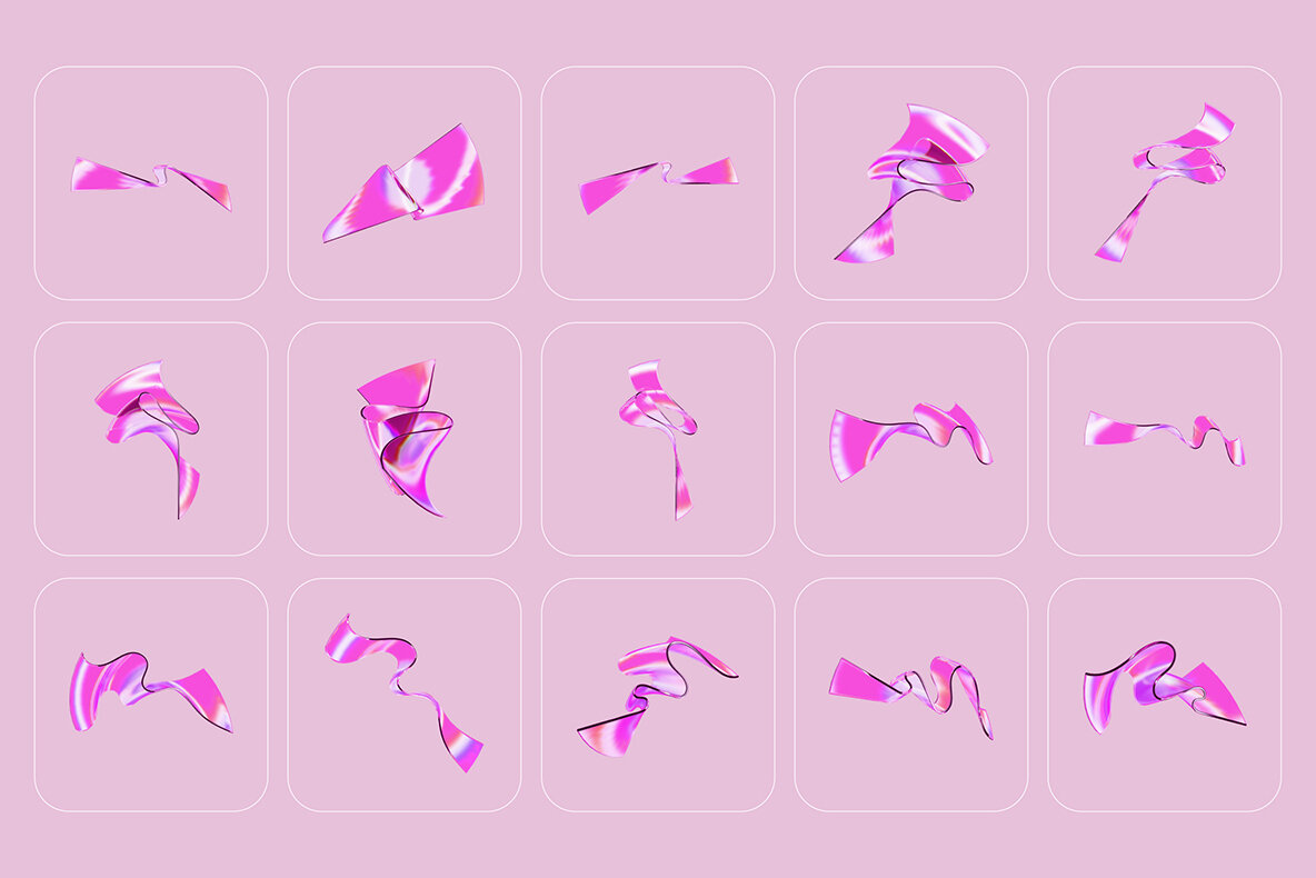 3D Ribbon Glass 108 illustrations 7