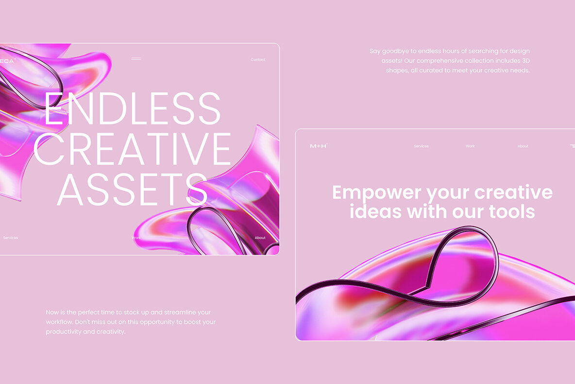 3D Ribbon Glass 108 illustrations 11