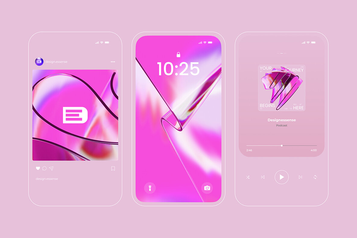 3D Ribbon Glass 108 illustrations 13