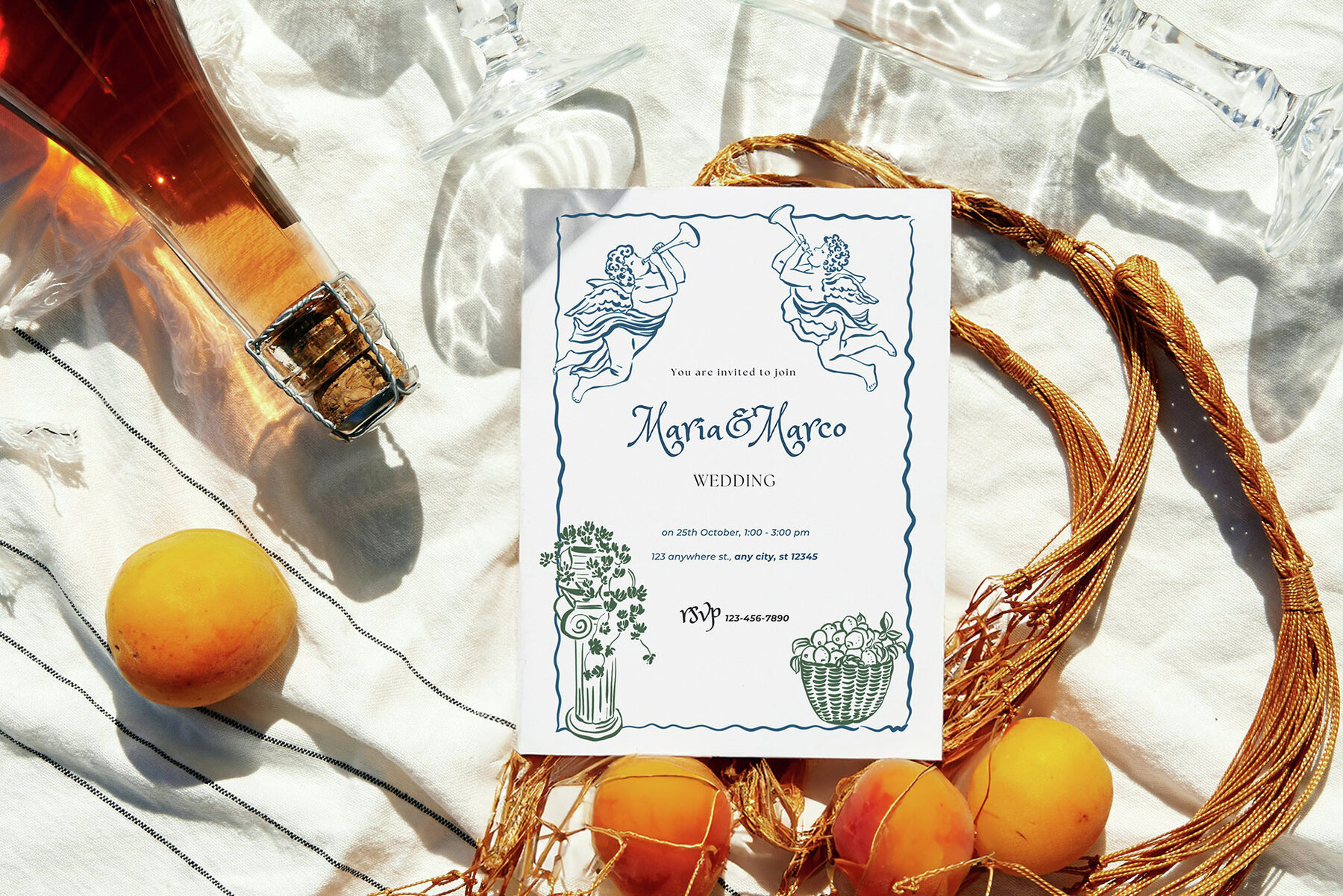 Mediterranean Vector Dolce Vita illustration Vintage Doodles 6