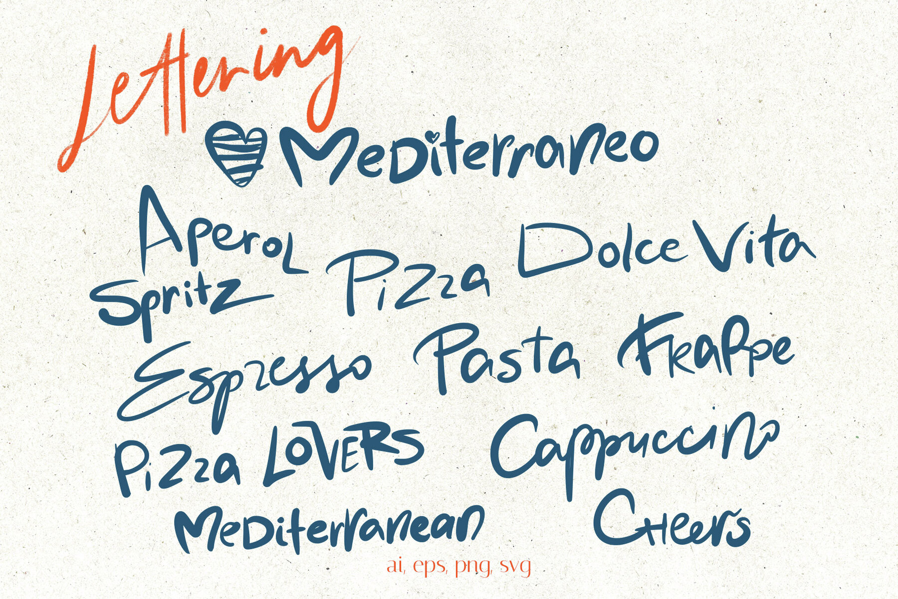 Mediterranean Vector Dolce Vita illustration Vintage Doodles 14