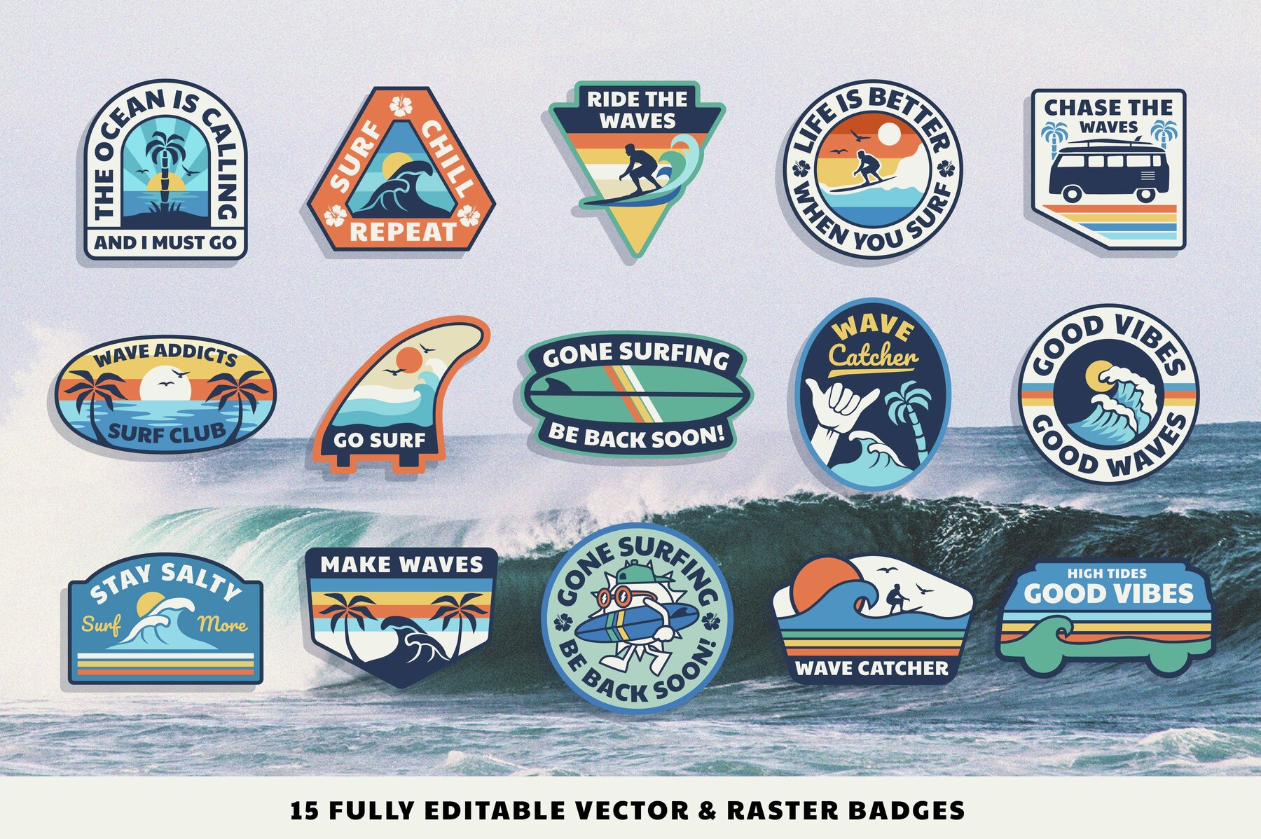 Surfing Design Pack 4