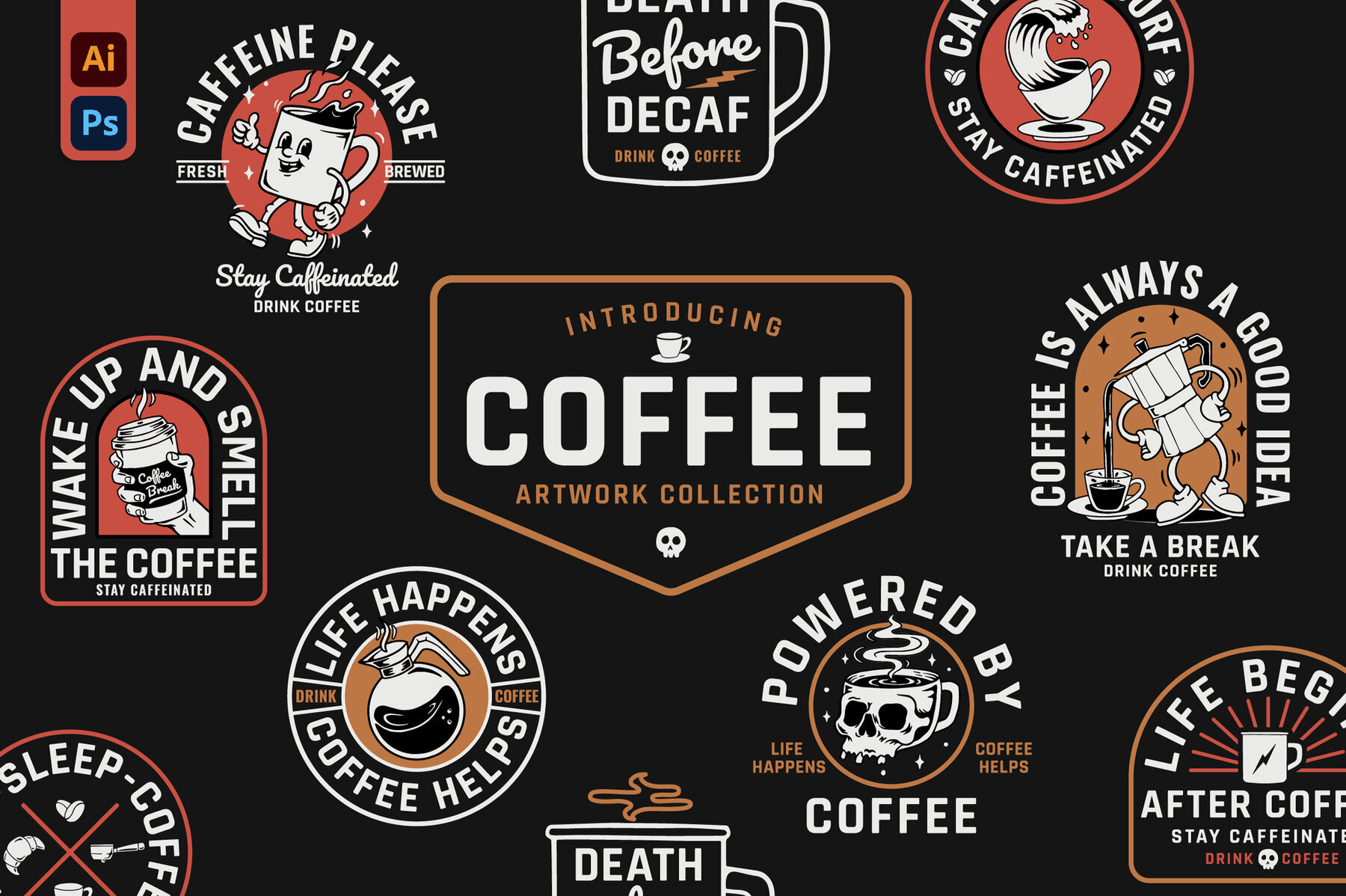 Coffee Editable Design Collection 1