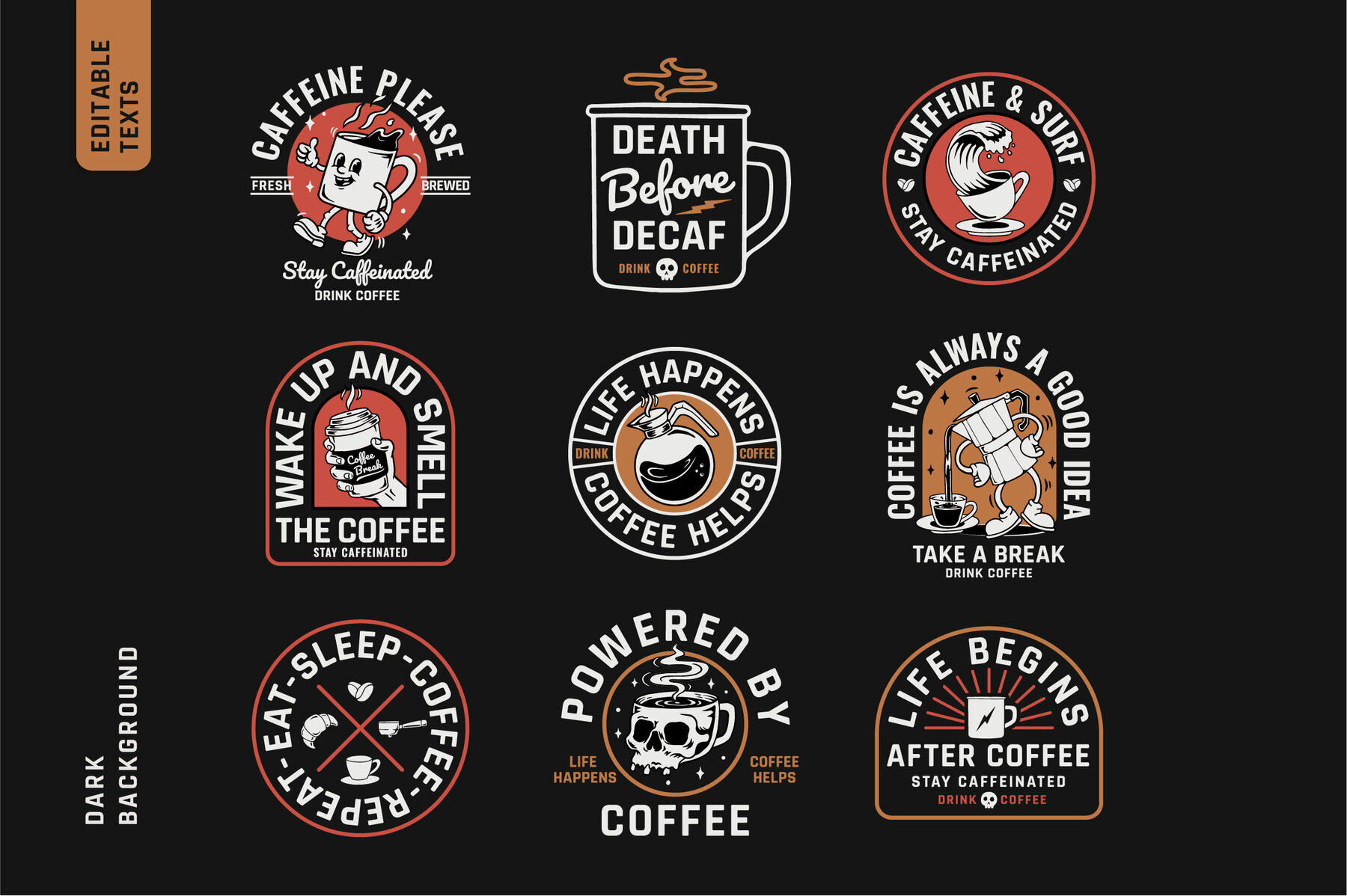 Coffee Editable Design Collection 2