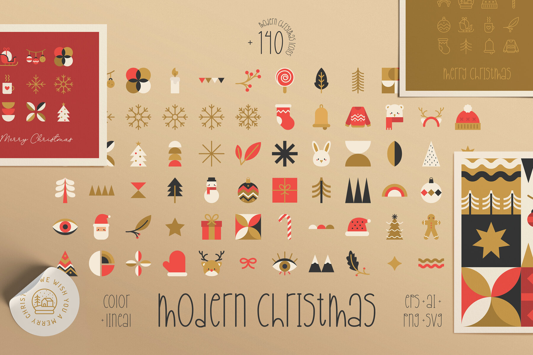 Cute Christmas Vector Icons 1