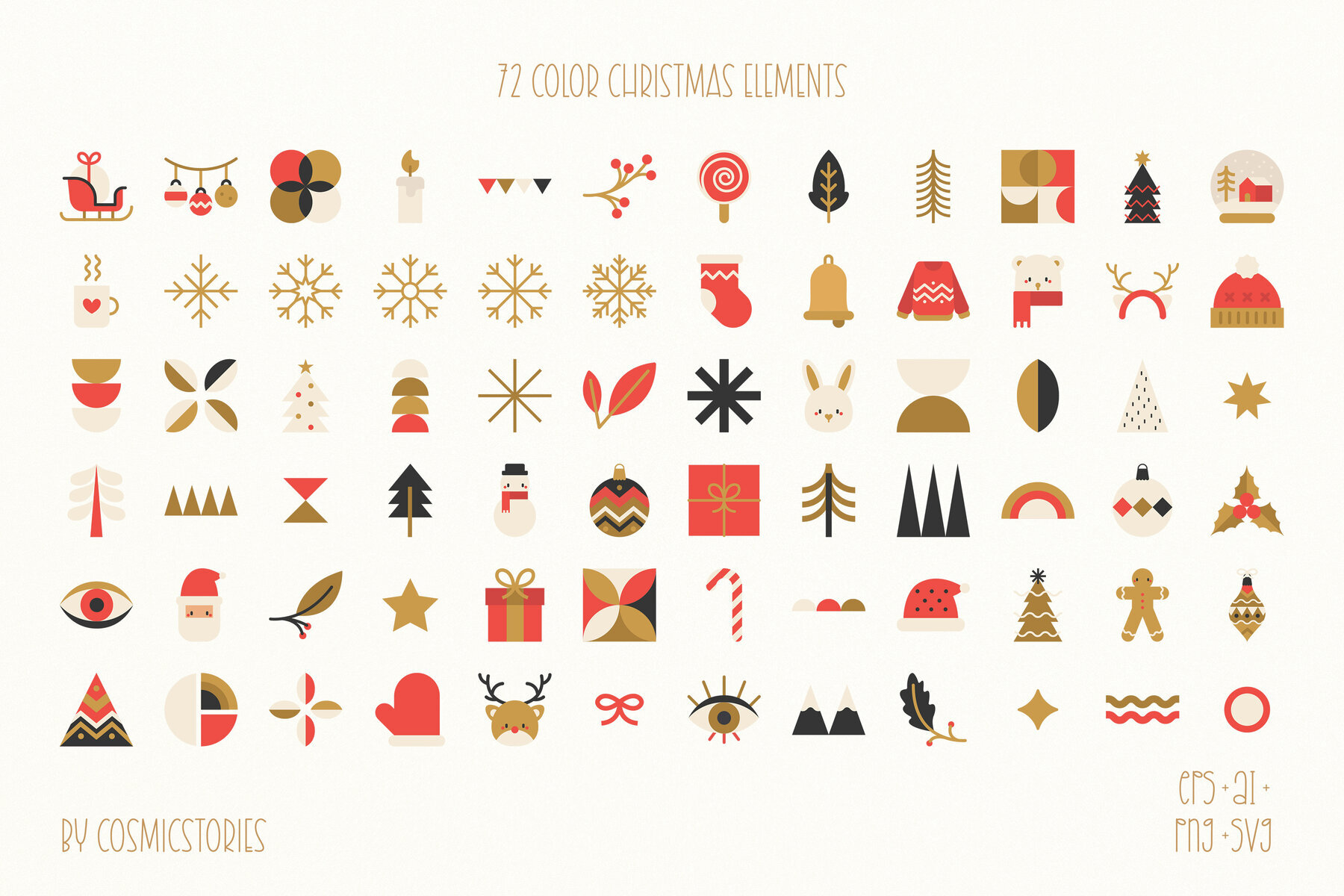 Cute Christmas Vector Icons 3