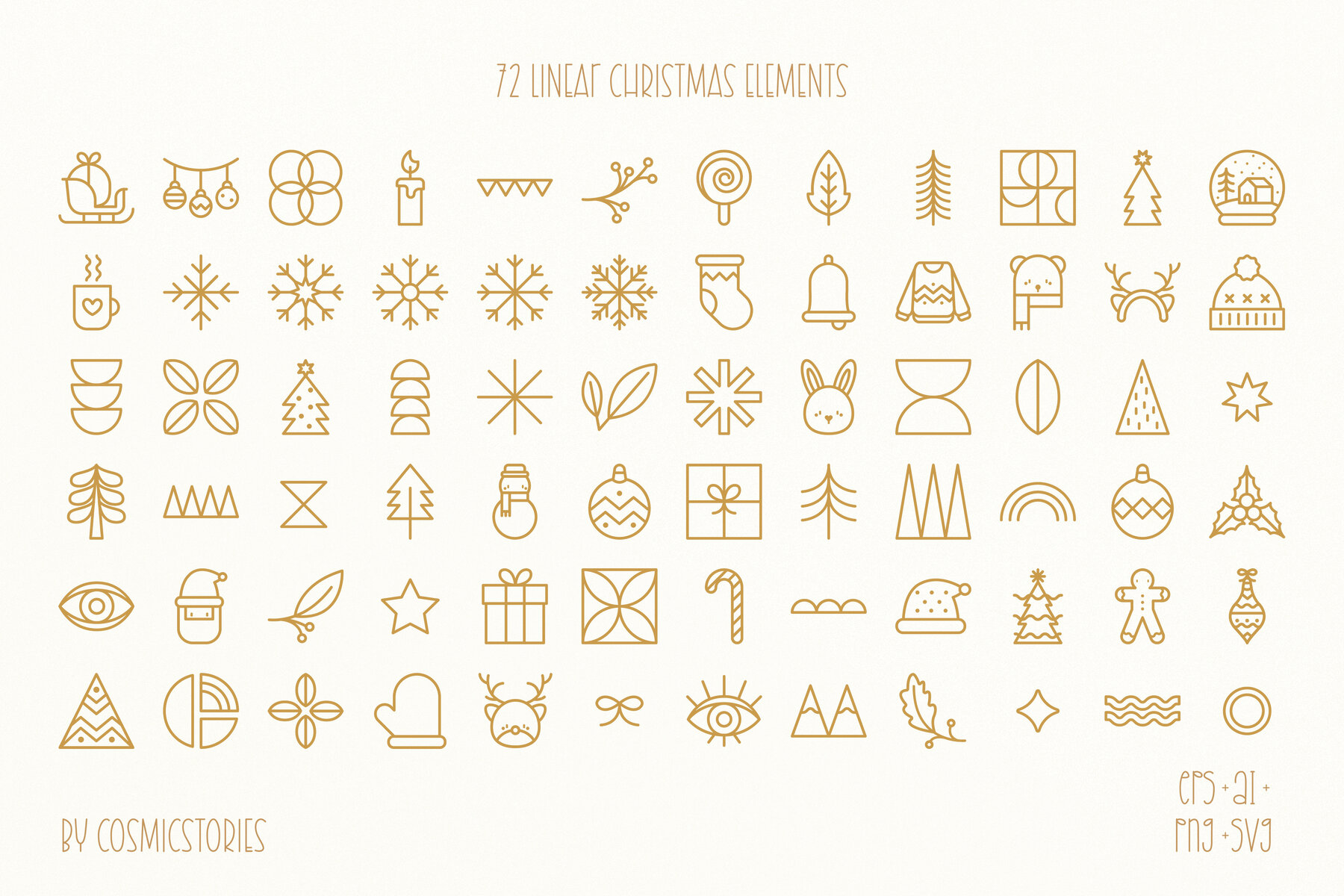 Cute Christmas Vector Icons 4