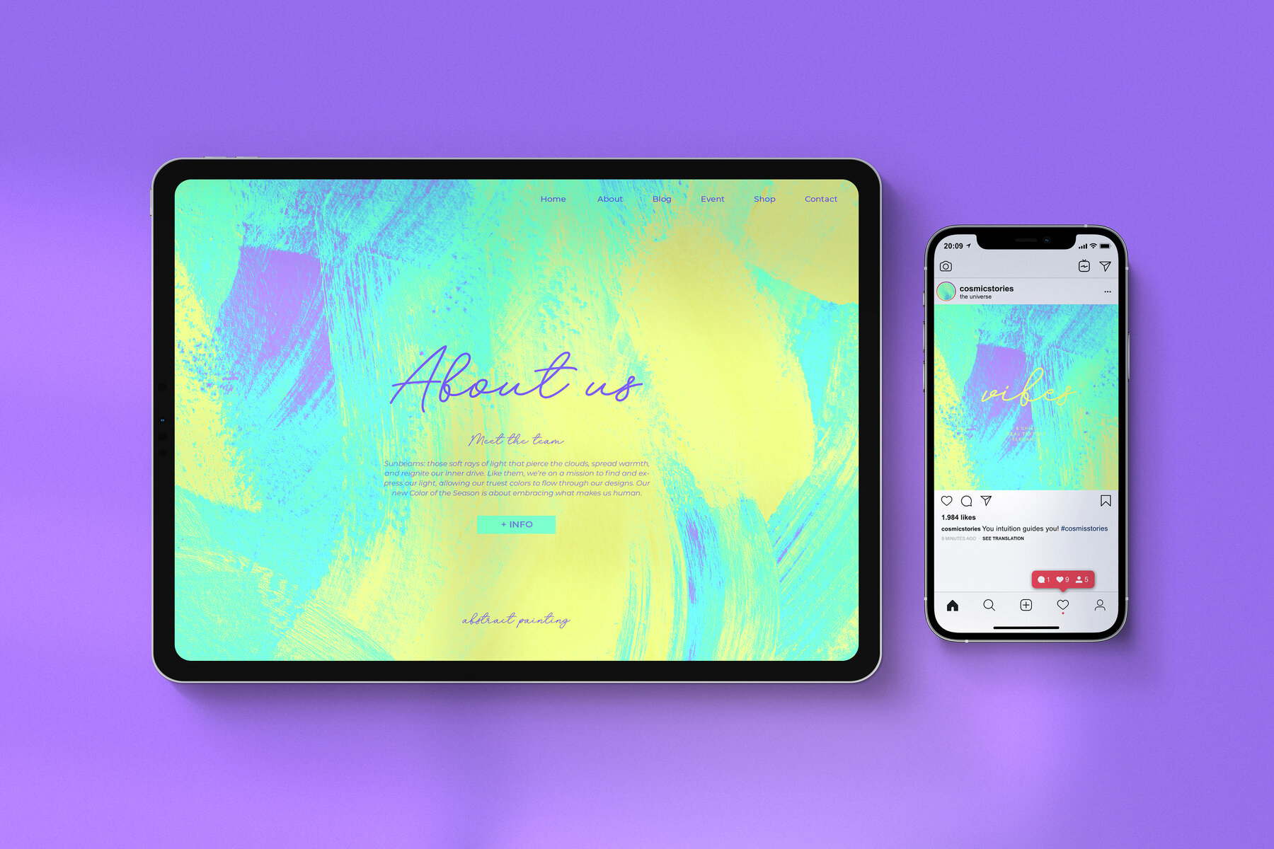 Neon Sunbeam Backgrounds 6