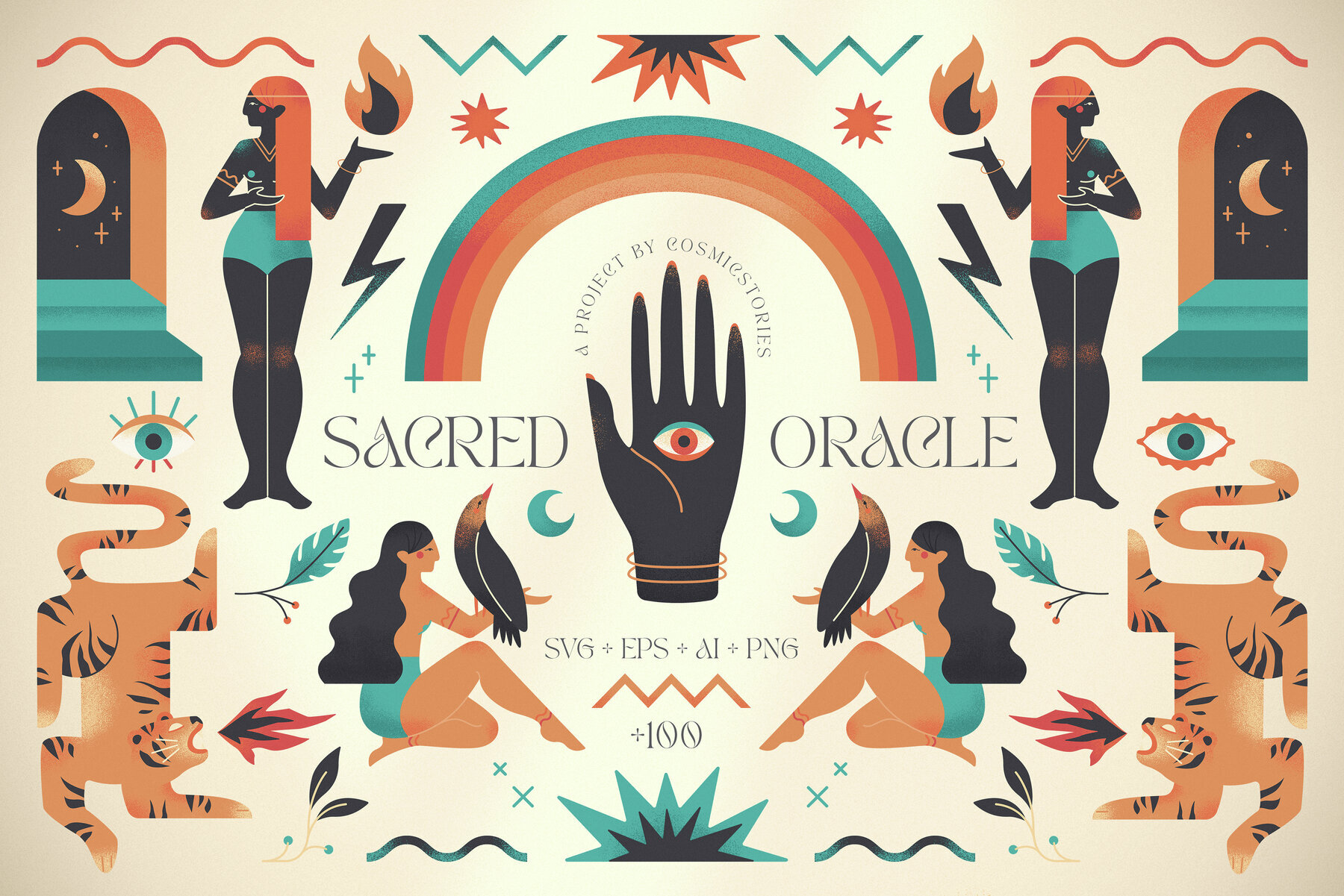 Sacred Oracle Vector Illustrations 1