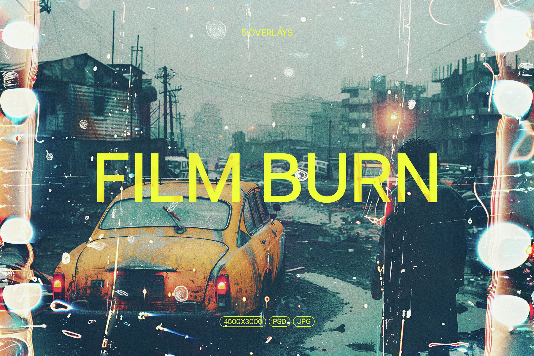 Film Burn Overlay Textures 1