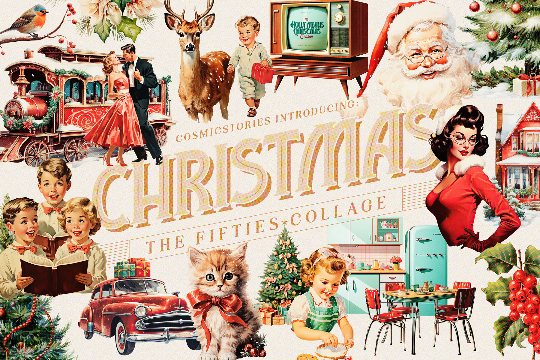 50s Christmas Collage Creator 1