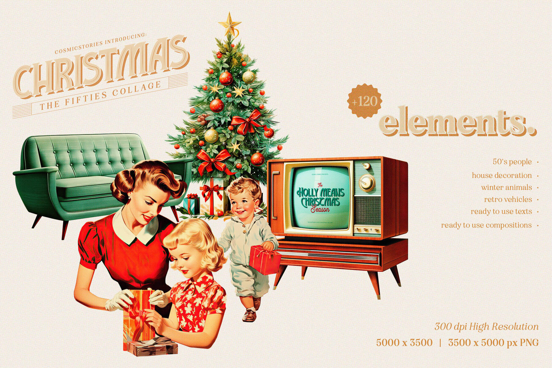 50s Christmas Collage Creator 2
