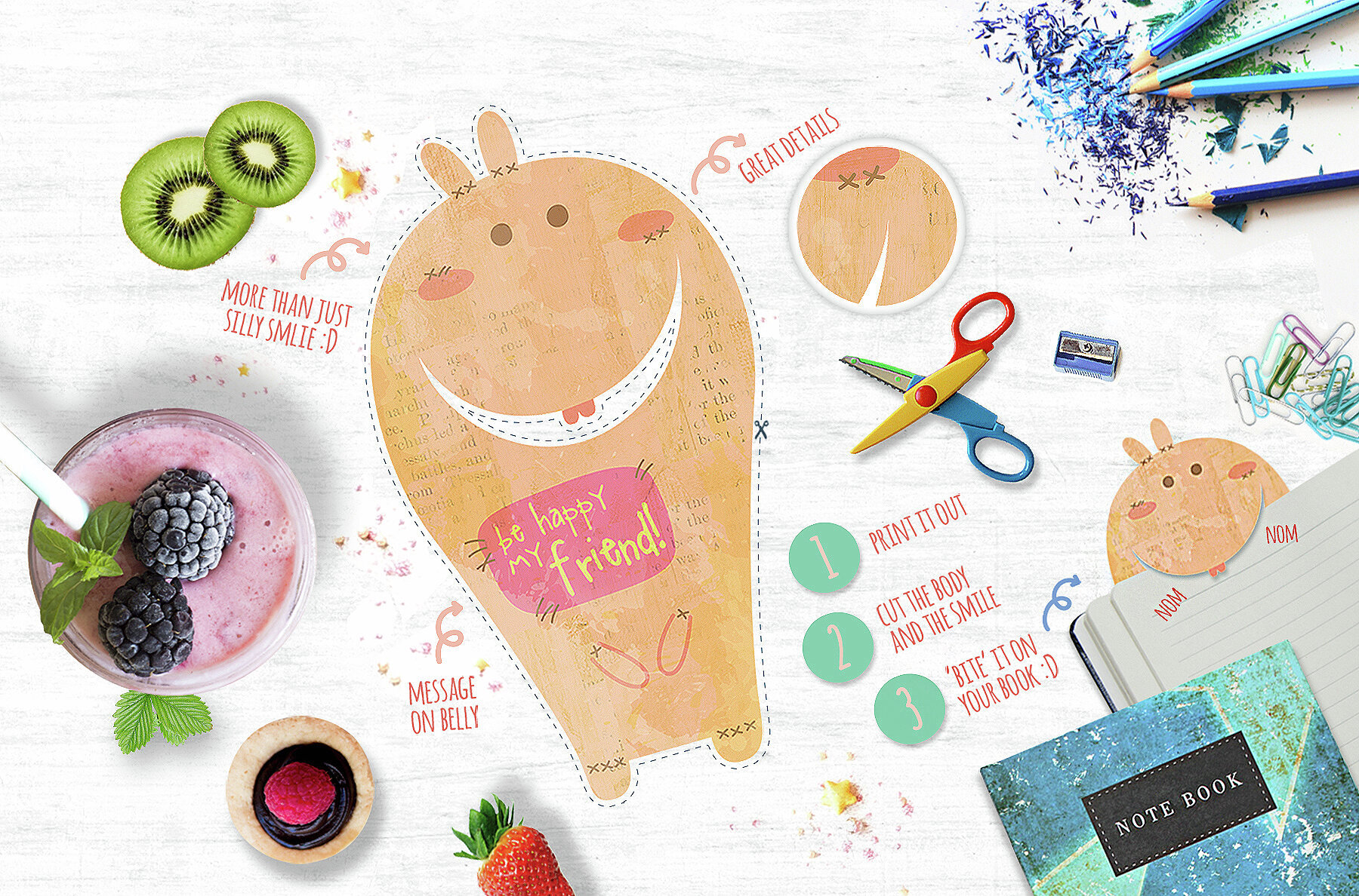 The Book Biters Cute Animal Printable 3