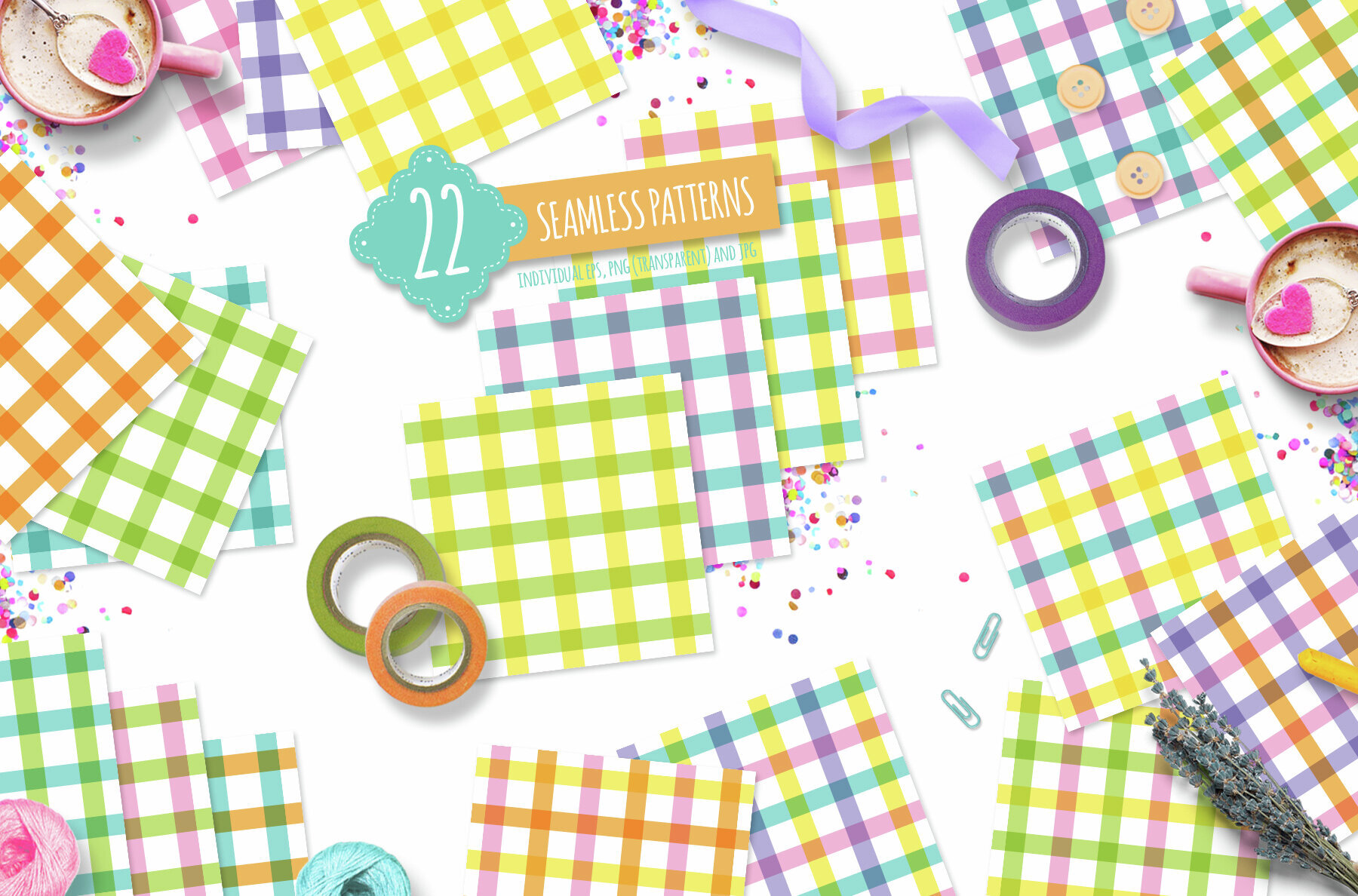 Colorful Lines   Seamless Patterns 2