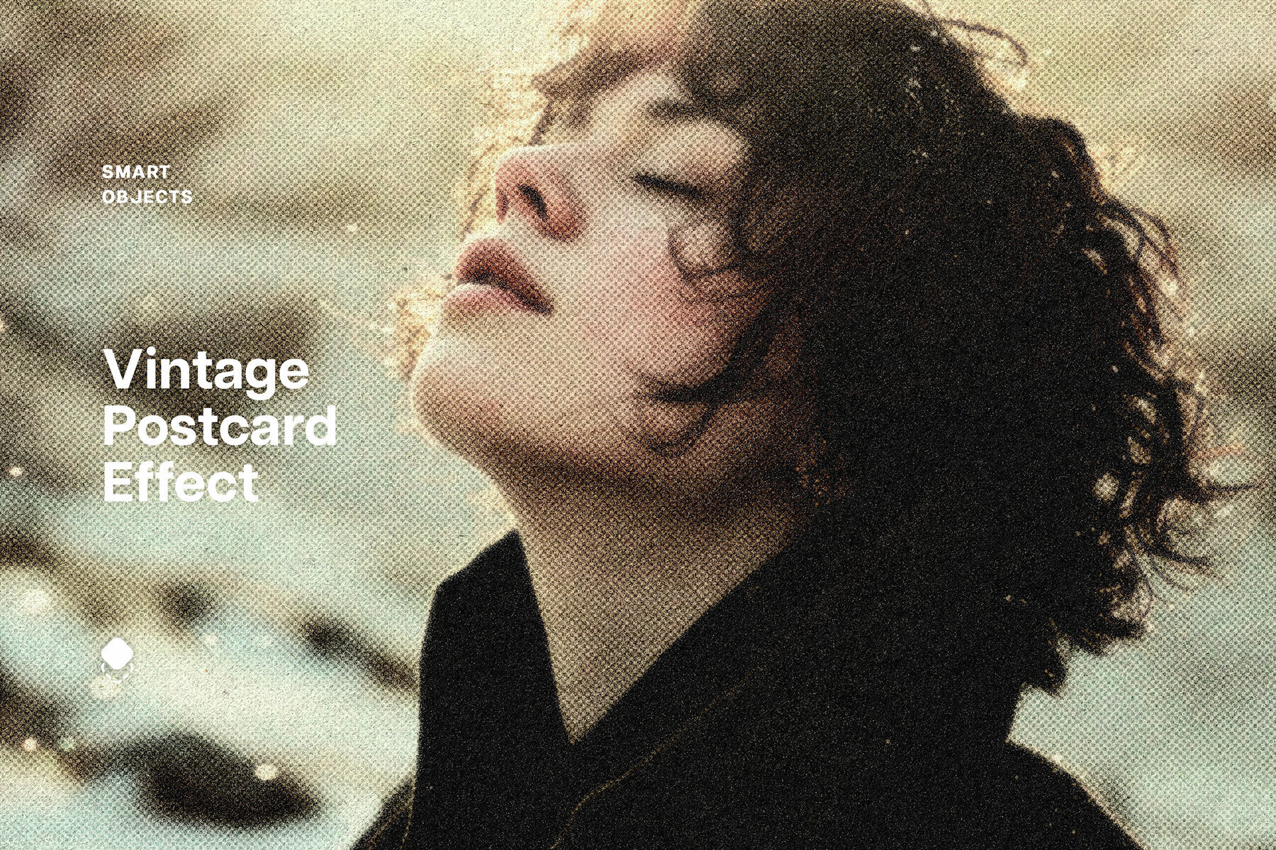 Vintage Halftones Postcard Photo Effect 1