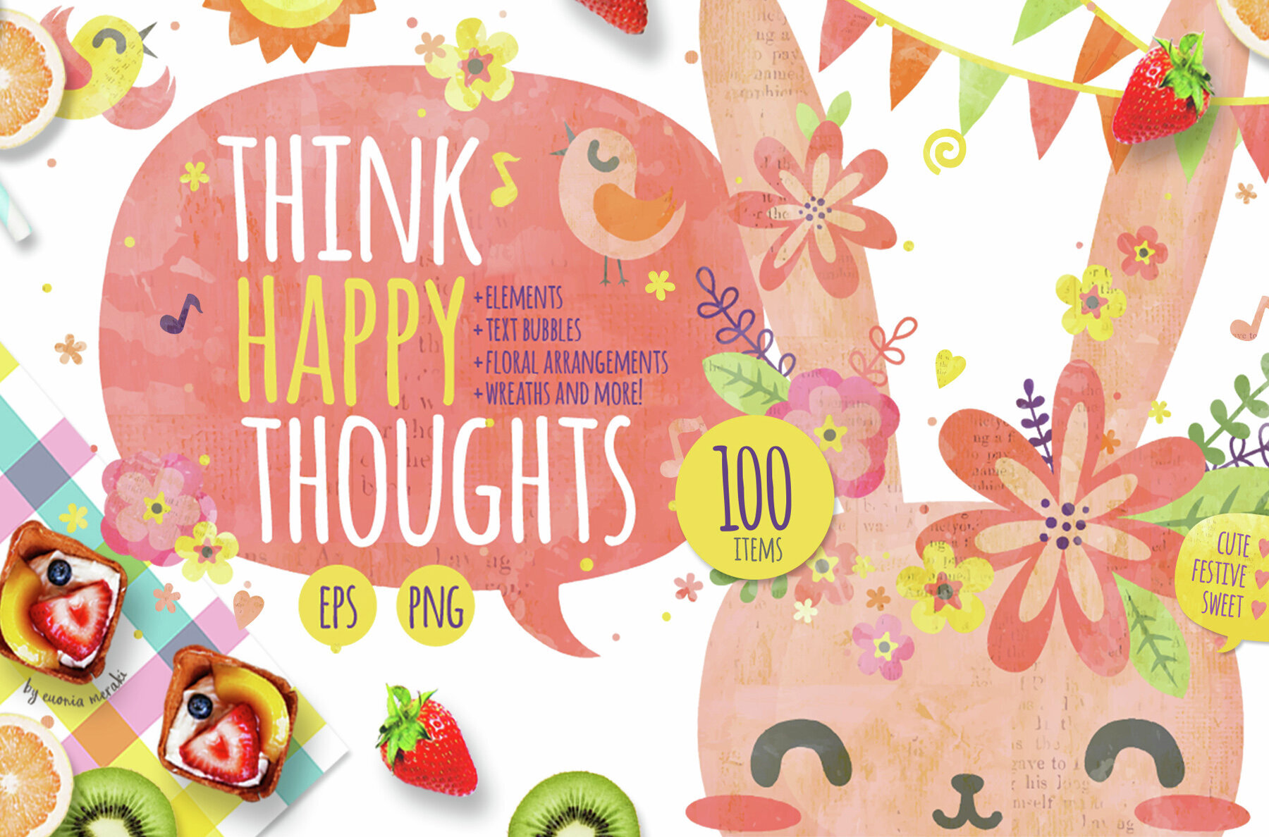 Think Happy Thoughts   cute collage 1