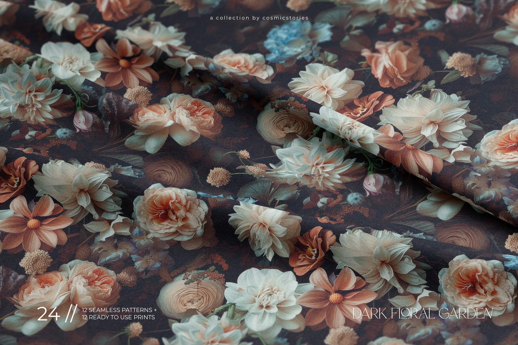 Dark Floral Patterns and Prints 10