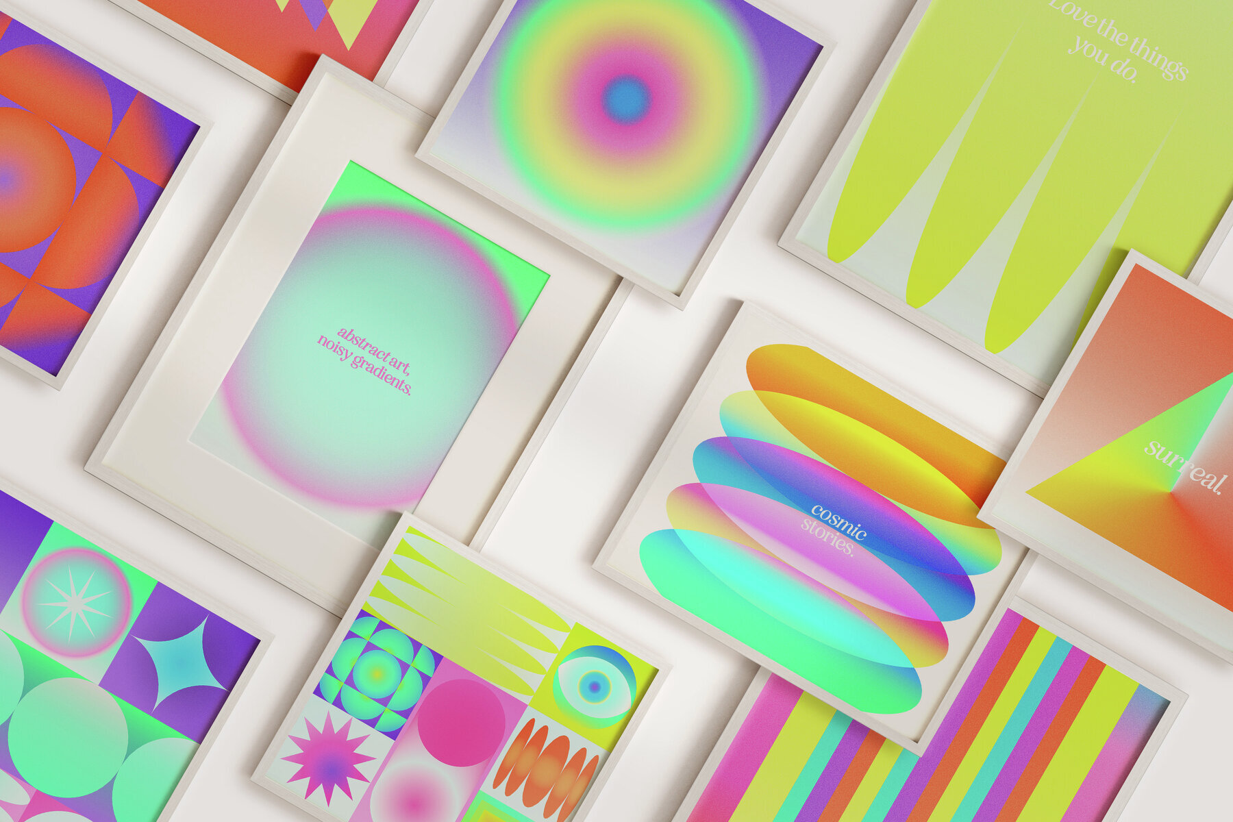 Vector Neon Gradient Shapes 3