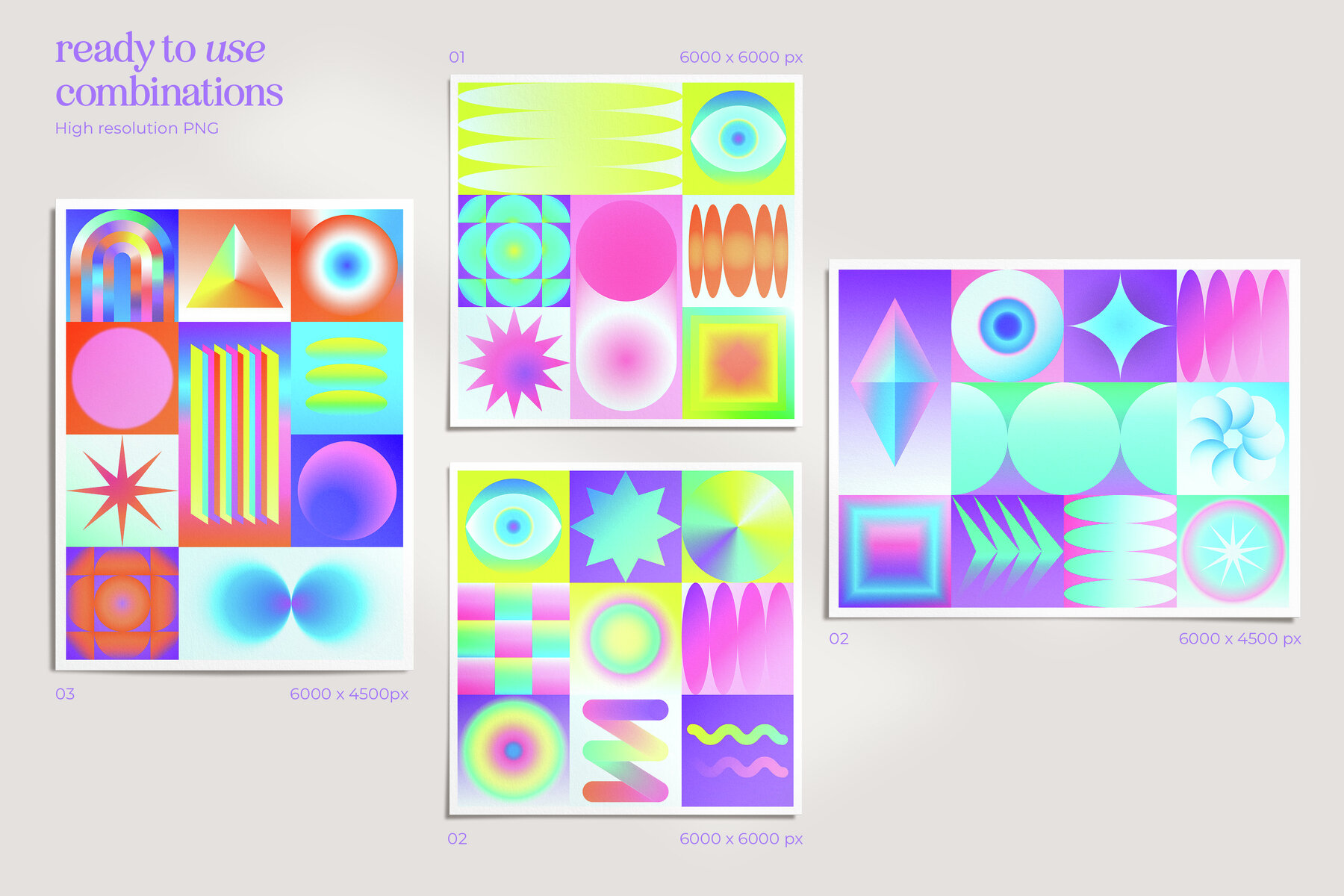 Vector Neon Gradient Shapes 9