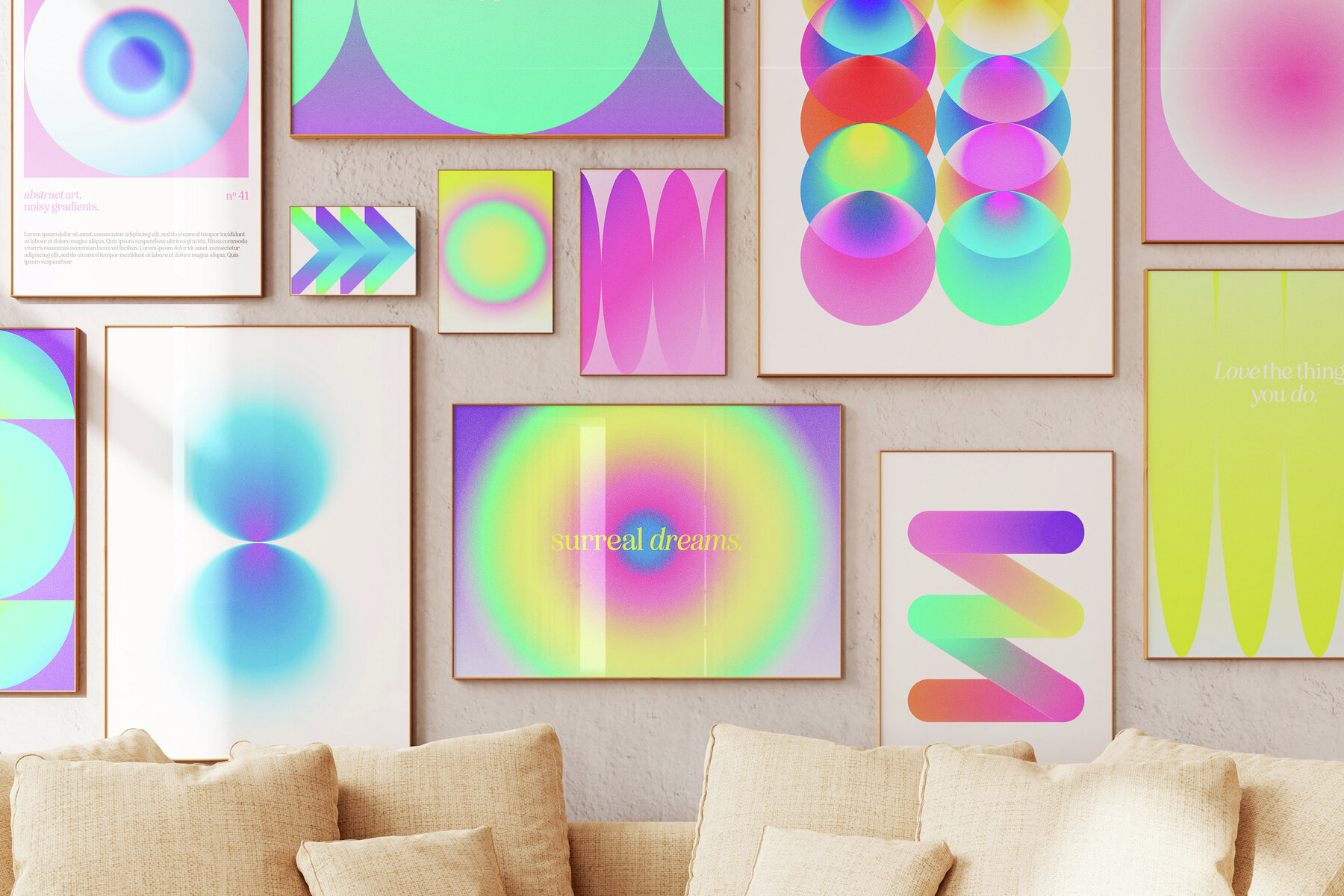 Vector Neon Gradient Shapes 10