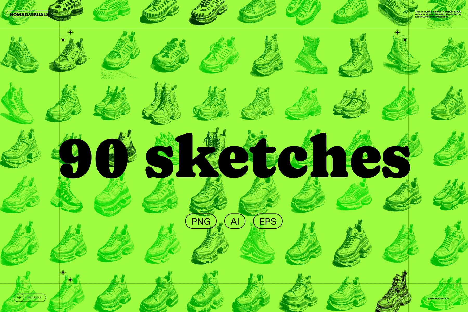 Sneakers Shoes Sketches 4
