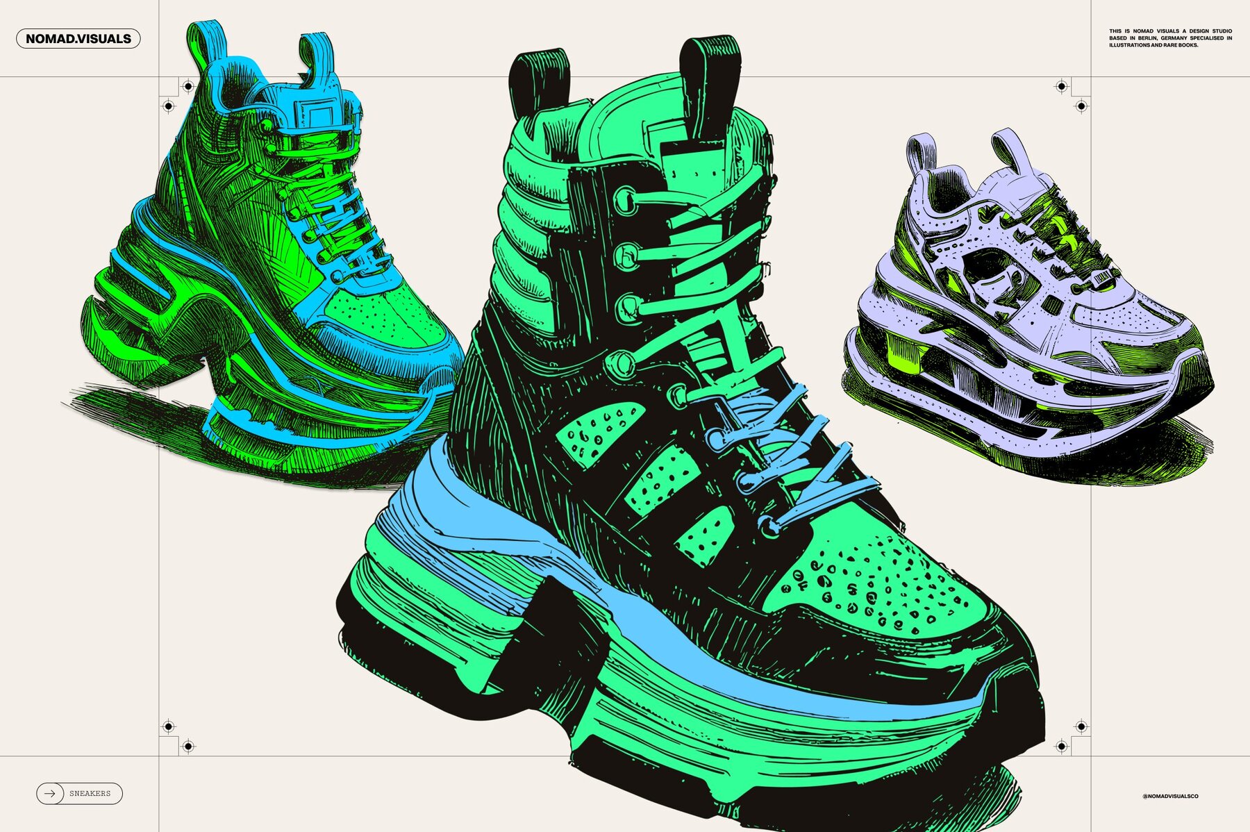 Sneakers Shoes Sketches 5