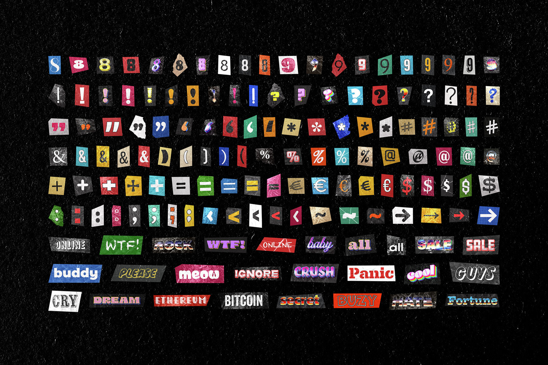 Ransom Note Letters Collection 8