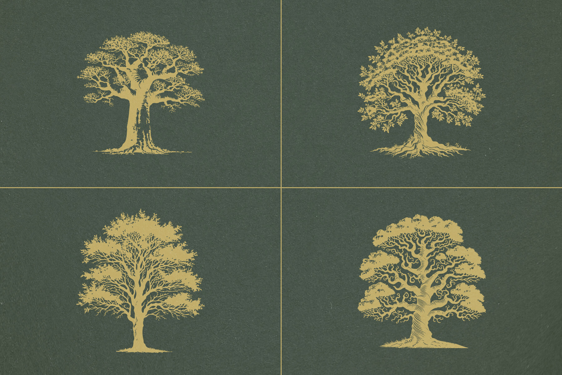 16 Vintage Vector Trees Collection 2