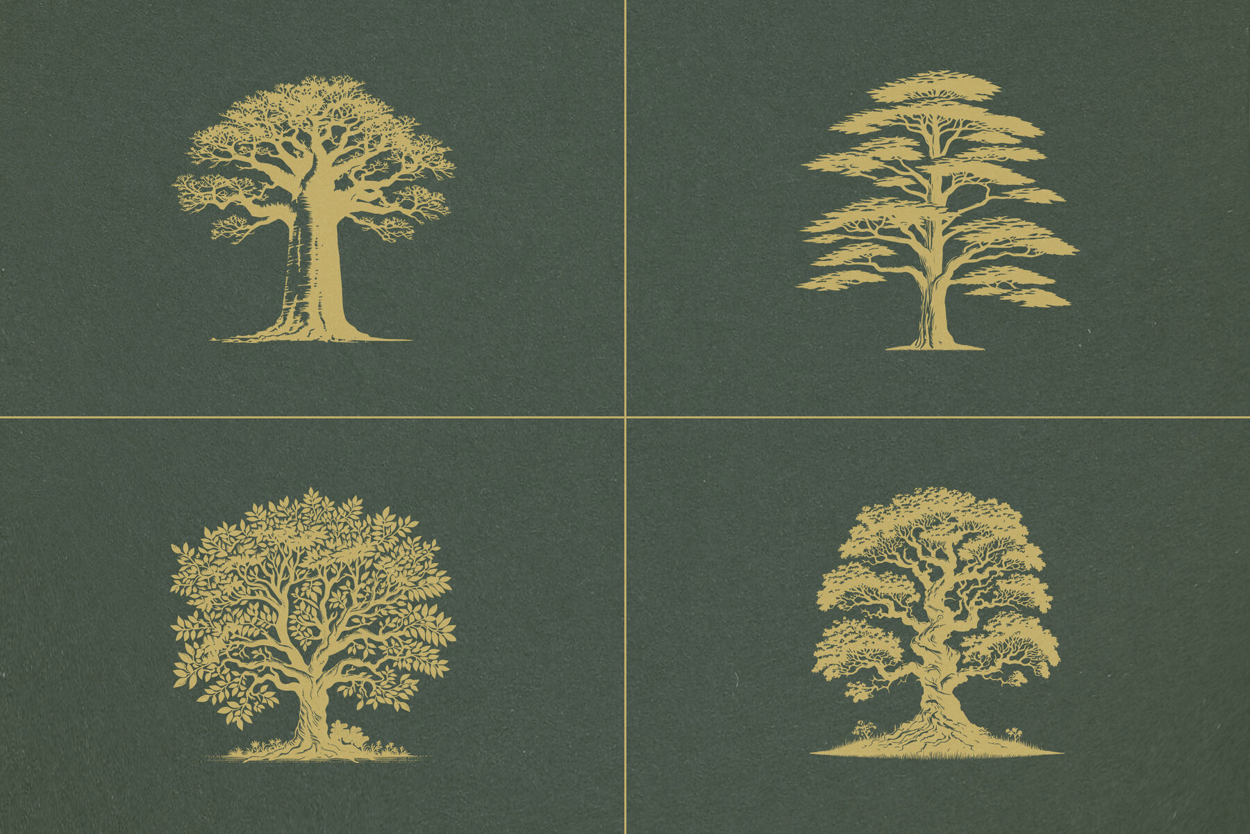 16 Vintage Vector Trees Collection 5