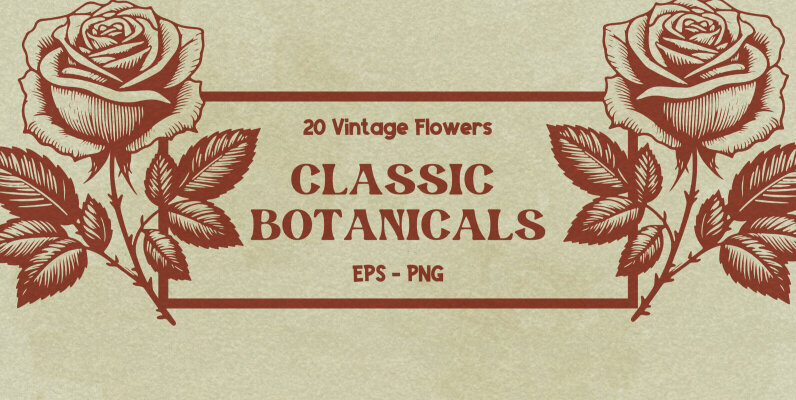 Classic Botanicals   20 Vectors