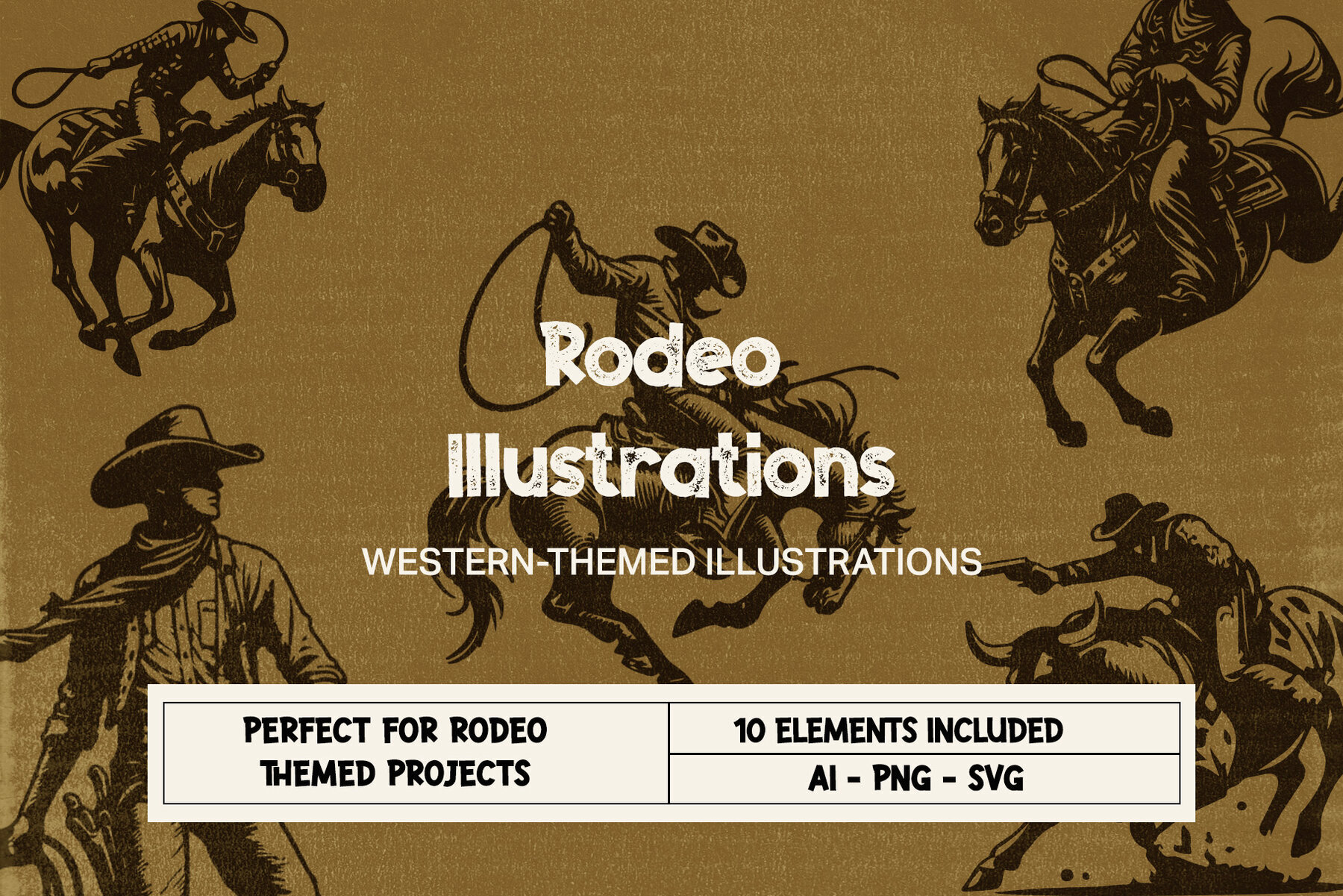 Rodeo Illustrations   Western Themed 1