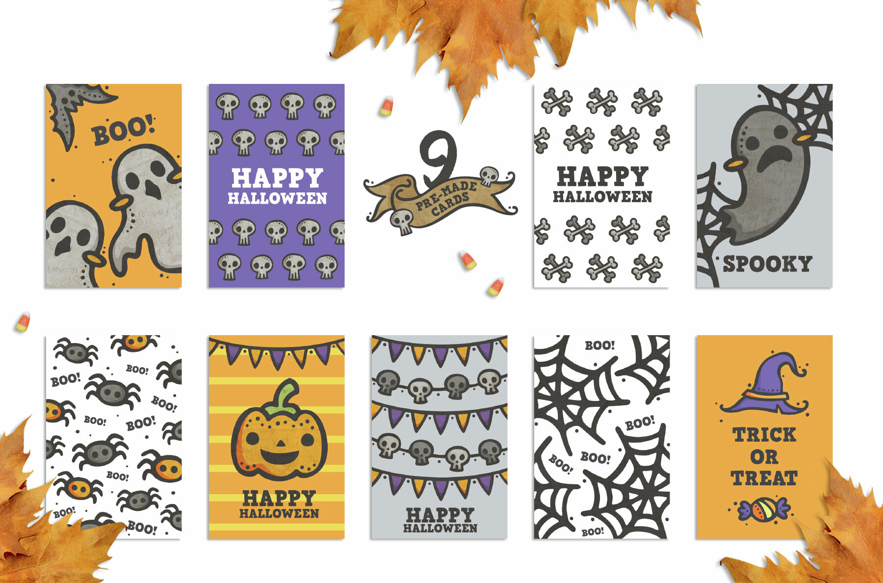 Cute Halloween Illustration Set 5