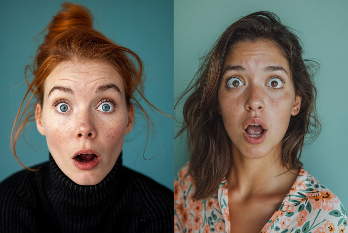 Surprised women 3