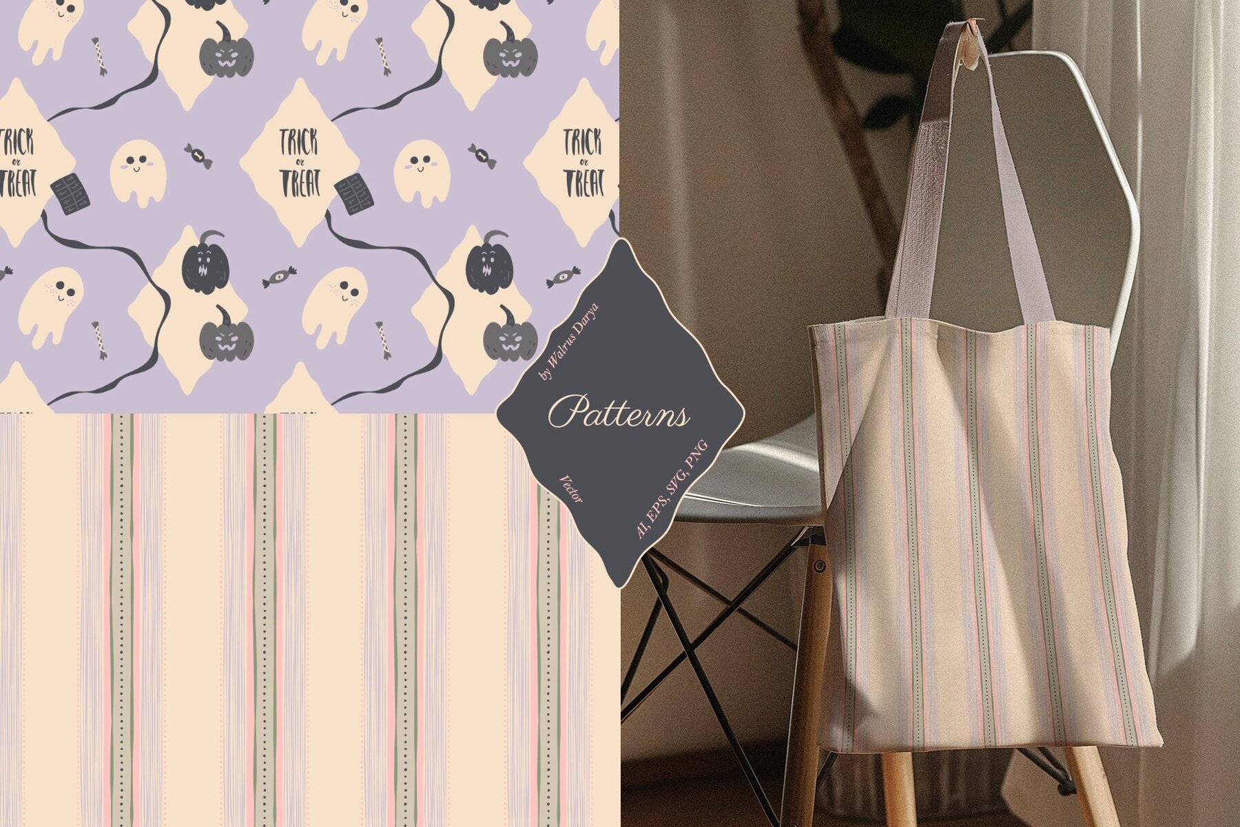 Cute Vector Halloween Patterns 5