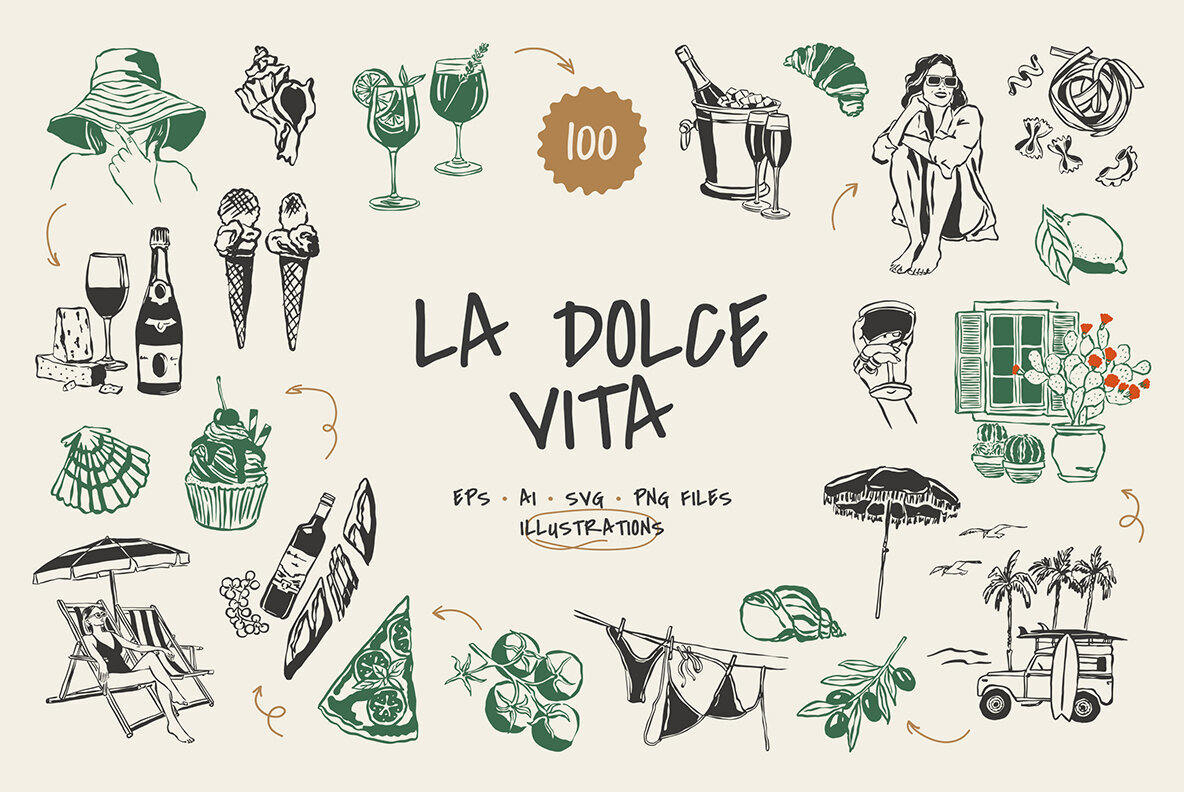 La Dolce Vita Illustrations 1