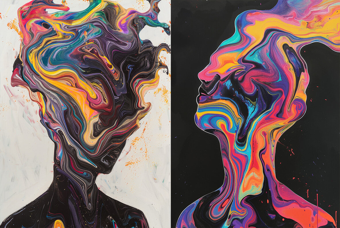 Paint splash faces 4