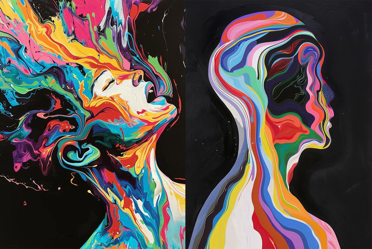 Paint splash faces 6