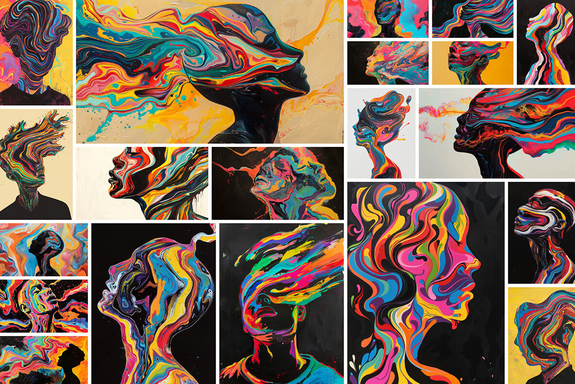 Paint splash faces 7