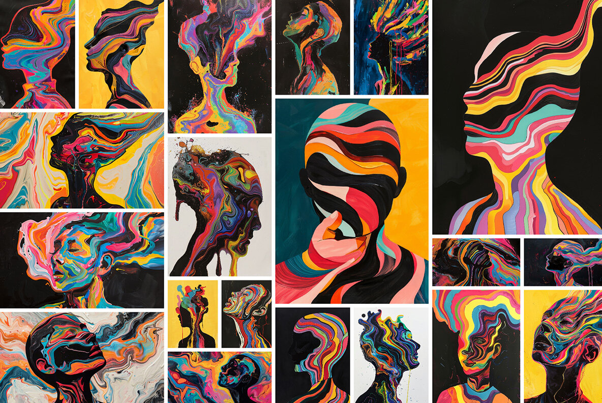 Paint splash faces 9