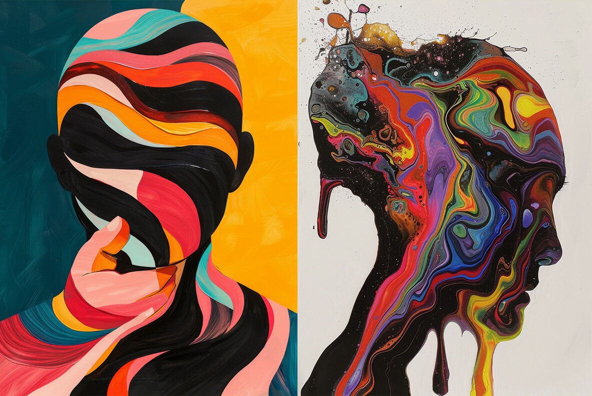 Paint splash faces 12