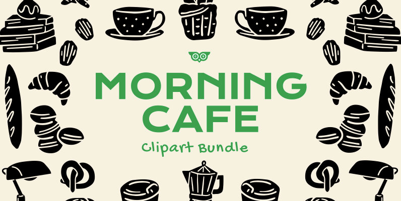 Morning Cafe Clipart Bundle