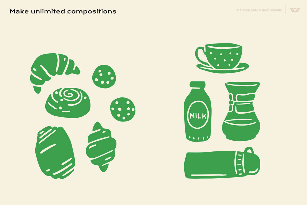 Morning Cafe Clipart Bundle 5