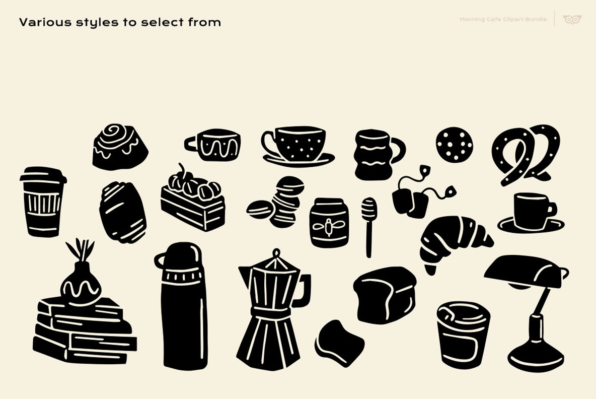 Morning Cafe Clipart Bundle 6