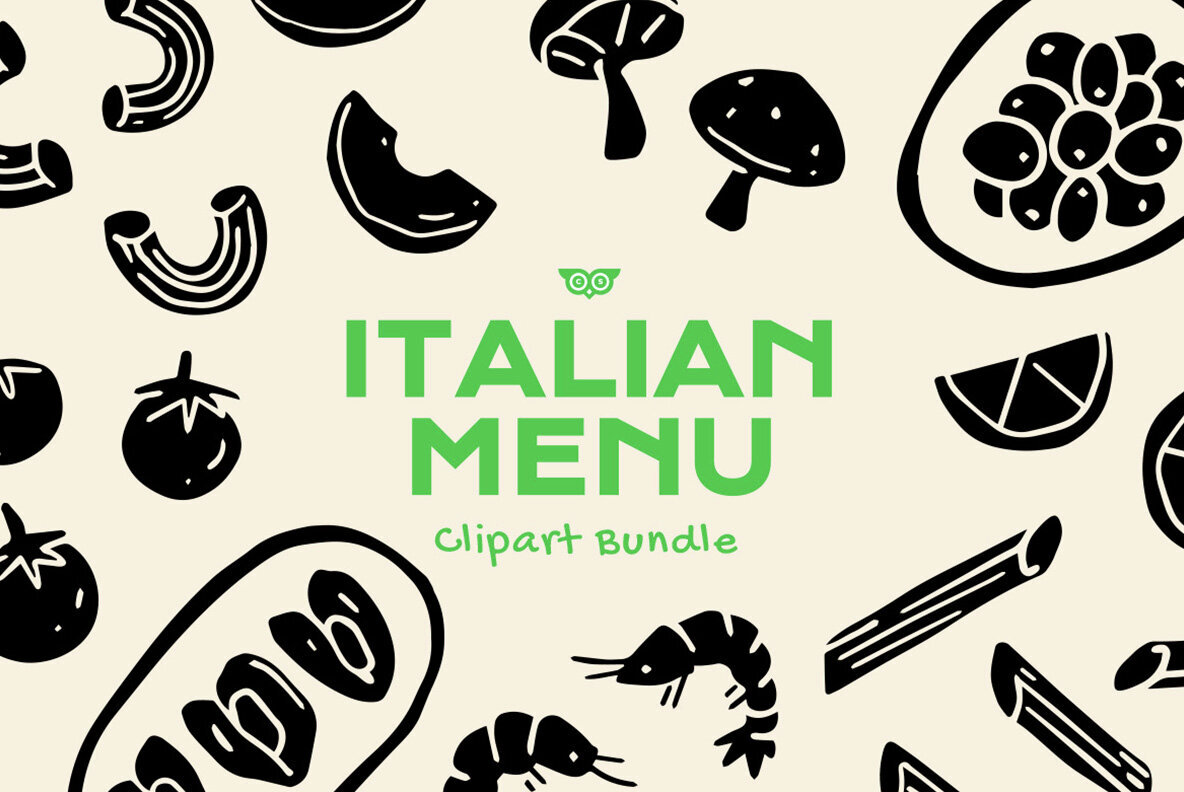 Italian Menu Clipart Bundle 1