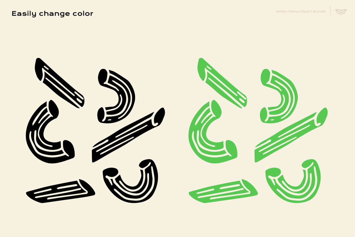 Italian Menu Clipart Bundle 3