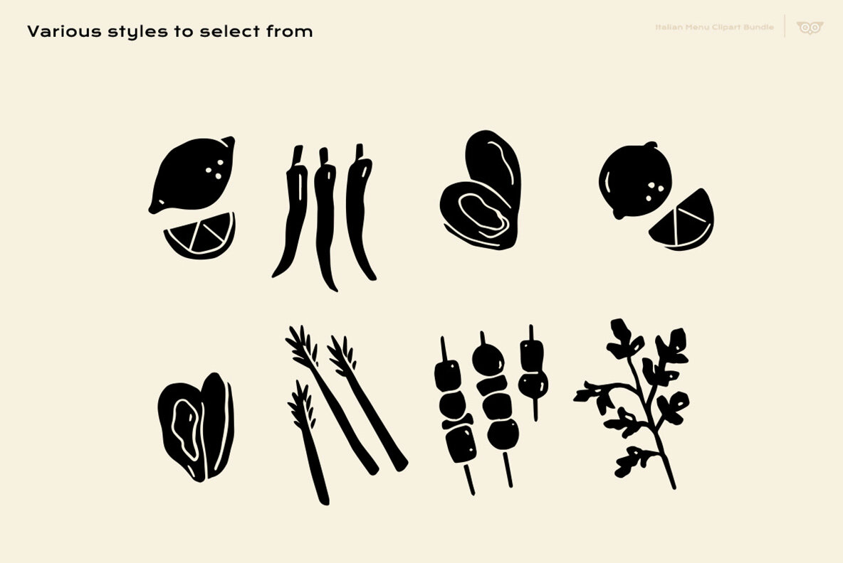 Italian Menu Clipart Bundle 8