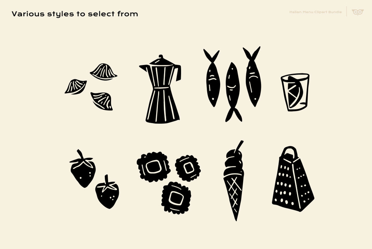 Italian Menu Clipart Bundle 11